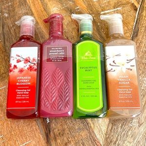 Four bath and body works hand soaps